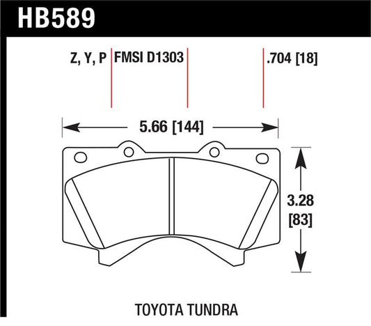 Hawk Performance HB589Y.704 Hawk LTS Street Brake Pads
