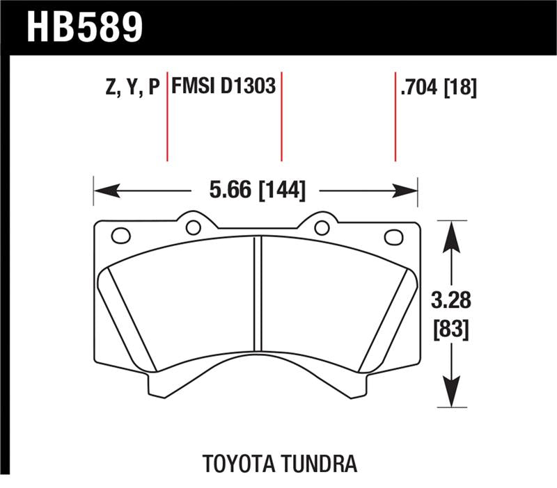 Hawk Performance HB589Y.704 Hawk LTS Street Brake Pads