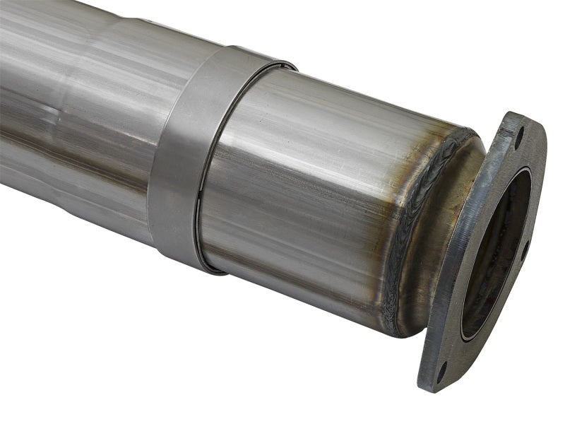 aFe 49-43090-B Large Bore-HD 5in DPF Back 409 SS Exhaust System w/Black Tip 2017 Ford Diesel Trucks V8 6.7L(td)