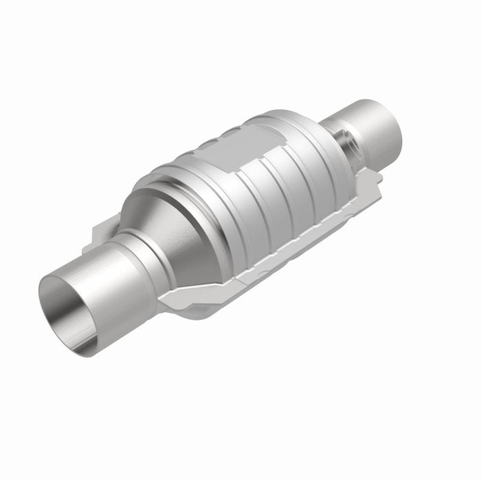 Magnaflow 51234 MagnaFlow Conv Univ 2in In/Out Ctr/Ctr Round 9in Body L x 5.125in W x 13in Overall L Single O2 Port