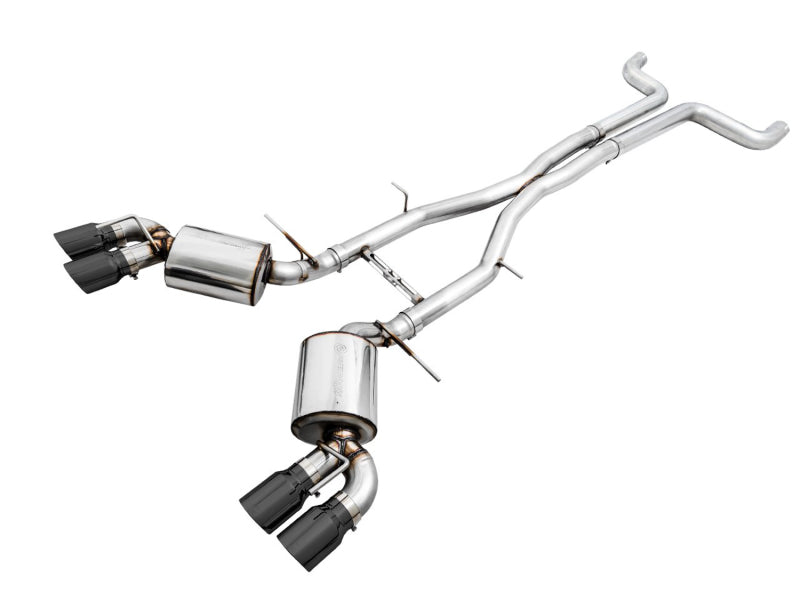AWE Tuning 3020-43076 16-19 Chevy Camaro SS Non-Res Cat-Back Exhaust -Touring Edition (Quad Diamond Black Tips)