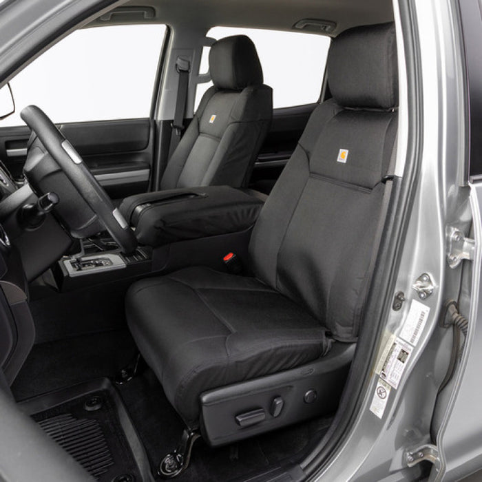 Covercraft GTC4330ABCOBK 23-24 Chevrolet Silverado Carhartt PrecisionFit Custom Front Row Seat Covers - Blk