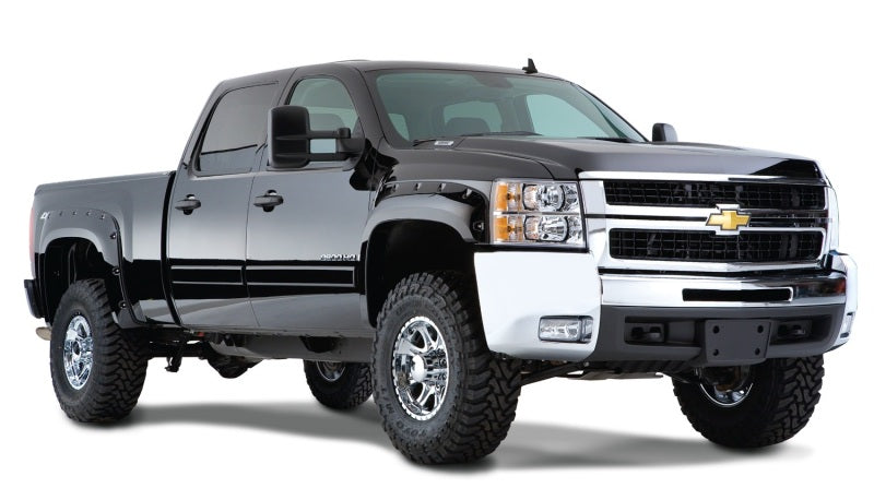 Bushwacker 40950-02 07-13 Chevy Silverado 1500 Fleetside Cutout Style Flares 4pc 69.3in Bed - Black