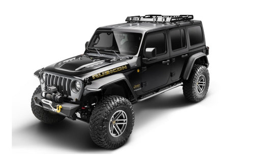 Bushwacker 11950-07 18-21 Jeep Wrangler JL (2-Door & 4-Door) Flat Style Flares 4pc - Black