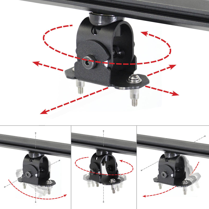 Go Rhino 5910000T Adjustable Multi-Axis Mounting Kit for SRM Rack