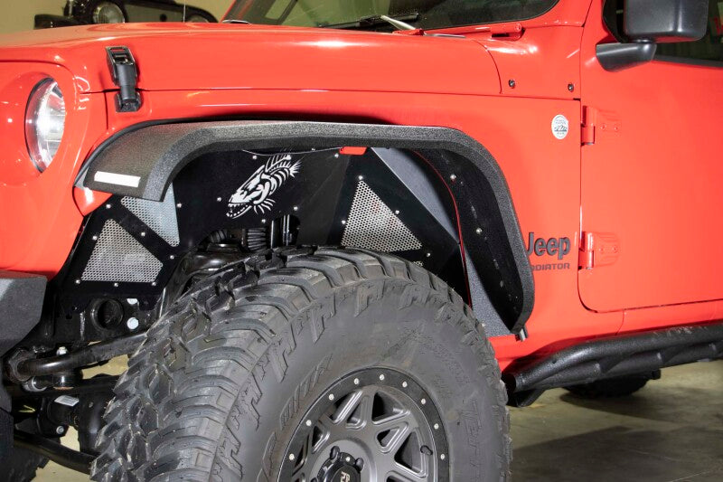 Fishbone Offroad FB33130F 2018+ Jeep Wrangler JL Front Pair Aluminum - Black Powdercoat Inner Fenders