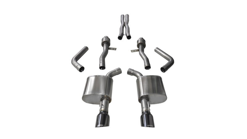 CORSA Performance 14995BLK Corsa 2015-2023 Dodge Charger SRT / Scat Pack / R/T 6.4L Black Sport Cat-Back Exhaust