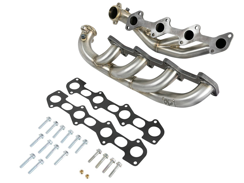 aFe 48-33022 Twisted Steel 1.75-2in 304 SS Headers 03-07 Ford Diesel Trucks V8-6.0L (td)