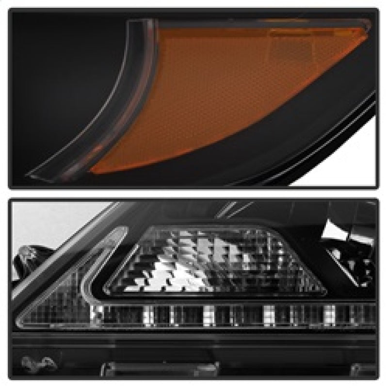 SPYDER 5083982 Spyder Toyota Sienna 2011-2014 Projector Headlights - DRL LED - Black PRO-YD-TSEN11-DRL-BK