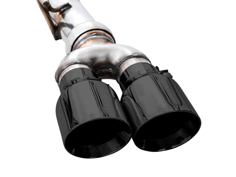 AWE Tuning 3015-43204 4th Gen GM 1500 6.2L 0FG Catback Split Rear Exit (w/ Bumper Cutouts) - Quad Diamond Tips