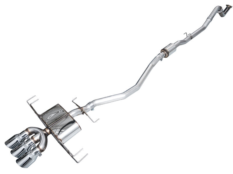 AWE Tuning 3015-52335 2024 Acura Integra Type S DE5 FWD Touring Edition Exhaust w/ Triple Chrome Silver Tips