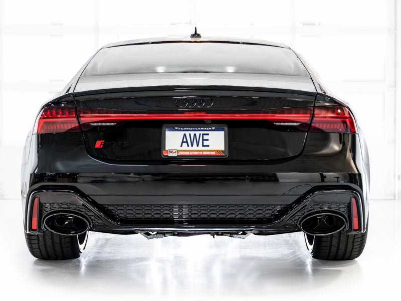 AWE Tuning 3025-33776 21-23 Audi C8 RS6/RS7 SwitchPath Cat-back Exhaust - Diamond Black Tips
