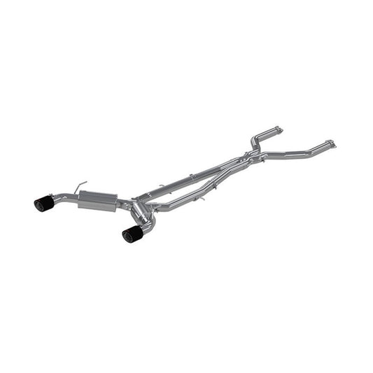 MBRP S44003CF 16-19 Infiniti Q50 3.0L FWD/AWD 3in Cat Back w/ 4.5in OD Carbon Fiber Tips - T304