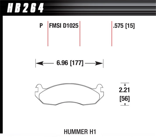 Hawk Performance HB264P.575 Hawk Super Duty Street Brake Pads