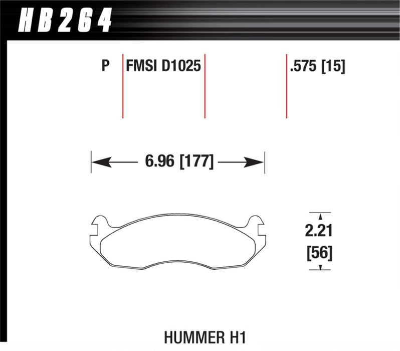 Hawk Performance HB264P.575 Hawk Super Duty Street Brake Pads
