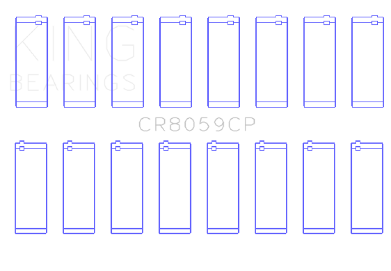 King Engine Bearings CR8059CP King General Motors Duramax Diesel L86/ LT1/ LT4 Connecting Rod Bearing Set - Tri-Metal Copper Based