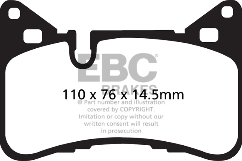 EBC DP32117C 14 Mercedes-Benz C63 AMG (W204) 6.2 Redstuff Rear Brake Pads