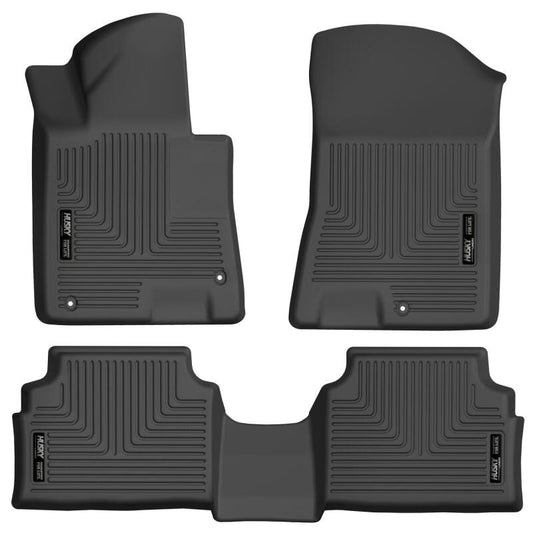 Husky Liners 95771 20-21 Hyundai Sonata / 2021 Kia K5 Weatherbeater Front & 2nd Seat Floor Liners - Black