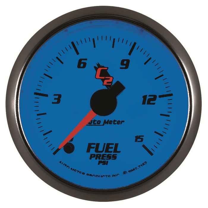 Autometer ATM7162 2-1/16 C2/S Fuel Press. Gauge 0-15psi