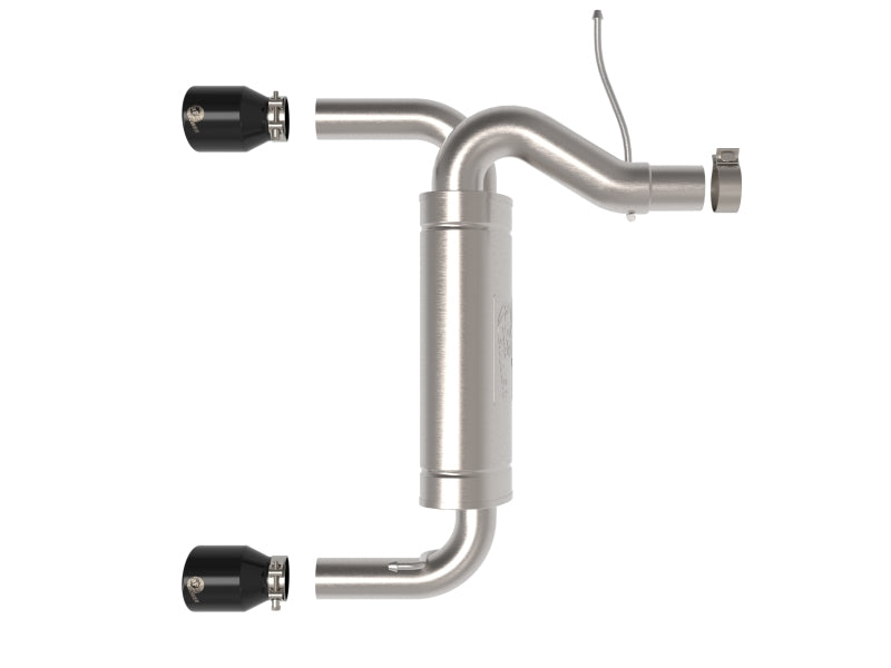 aFe 49-33137-B Vulcan 3in 304 SS Axle-Back Exhaust 2021 Ford Bronco L4-2.3L (t)/V6-2.7L (tt) w/ Black Tips