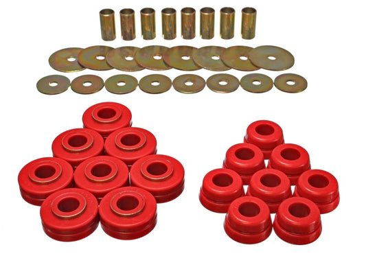 Energy Suspension 6.4101R Nissan/Datsun Red Body Mount Set