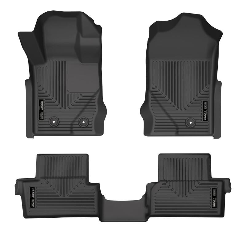 Husky Liners 95311 2021 Ford Bronco 2 Door Weatherbeater Front & 2nd Seat Floor Liners - Black