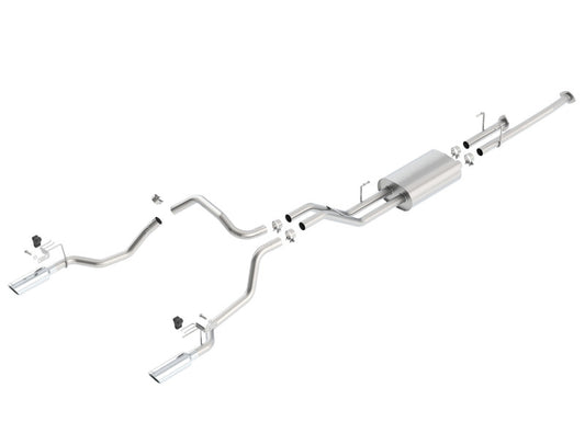 Borla 140638 14-15 Toyota Tundra 4.6L/5.7L Crew Max SB DC SB Touring Cat Back Exhaust Dual Split Rear Exit