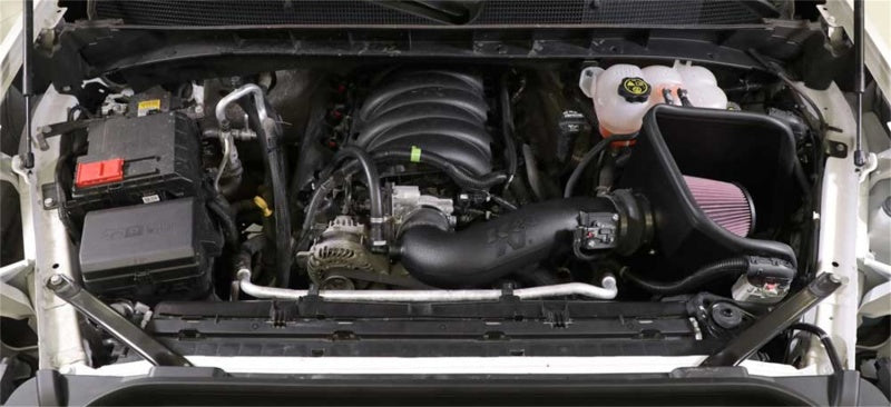 K&N Engineering 63-3110 K&N 2019+ Chevrolet 1500 5.3L / 6.2L V8 F/I AirCharger Performance Intake System
