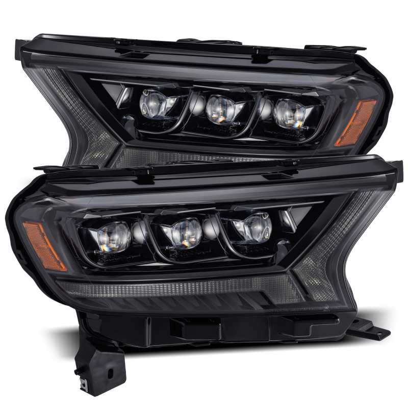 AlphaRex 880123 19-21 Ford Ranger NOVA LED Proj Headlight Plnk Style Alpha Blk w/Activ Light/Seq Signal/DRL