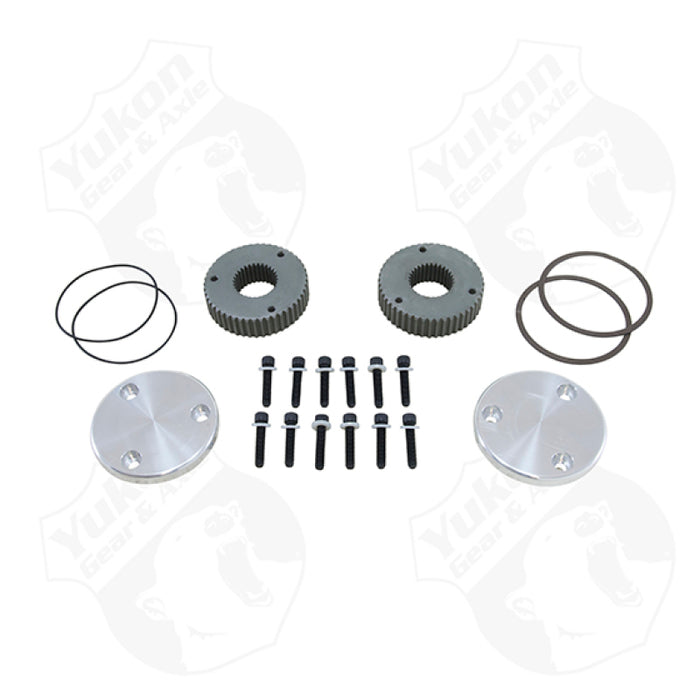 Yukon Gear & Axle YHC50003 Yukon Gear Hardcore Drive Flange Kit For Dana 60 / 30 Spline Outer Stubs. Yukon Engraved Caps
