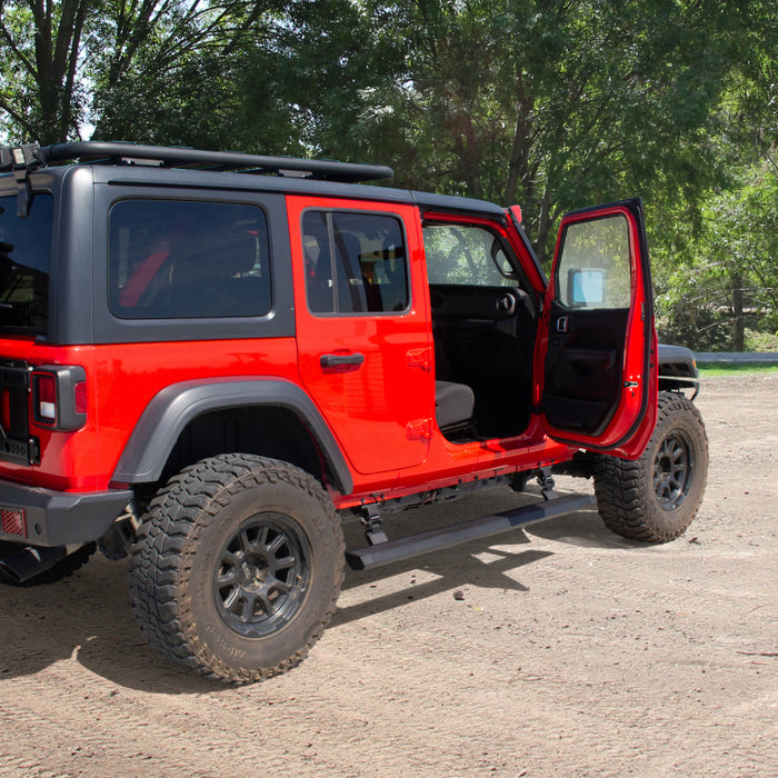 Go Rhino 20450674PC RealTruck 18-24 Jeep Wrangler 4dr VoltStep Electric Running Board Kit (Drilling Req.) - Tex. Blk