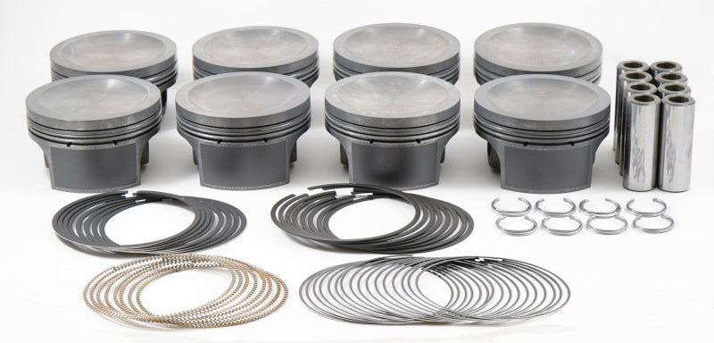 Mahle 930256052 MS Piston Set Ford 281ci 3.551in Bore 3.543stk 5.933in Rod .866 Pin -16cc 9.3 CR Set of 8
