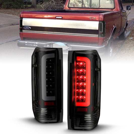 ANZO 311351 1987-1996 Ford F-150 LED Taillights Black Housing Smoke Lens (Pair)