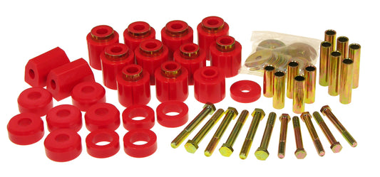 Prothane 1-113 87-96 Jeep YJ 1in Lift Body Mount Kit - Red