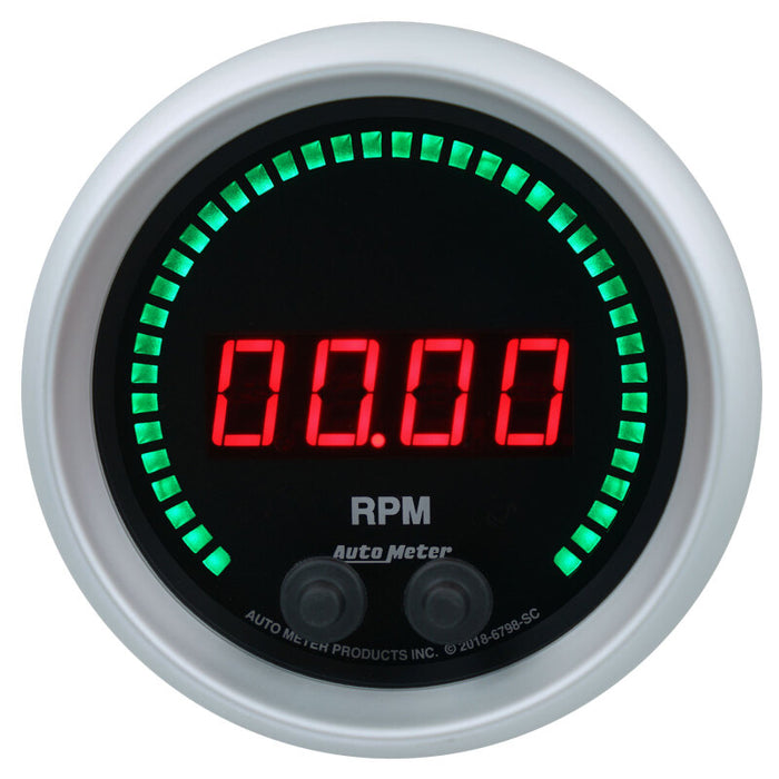 AutoMeter 6798-SC Autometer 85.7mm Black 0-16K RPM Tachometer Sport-Comp Elite Digital Gauge
