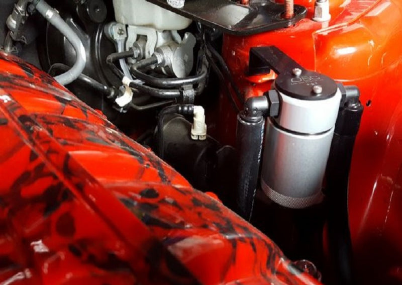 J&L 3029D-C 2015-2023 Ford Mustang EcoBoost Driver Side Oil Separator 3.0 - Clear Anodized