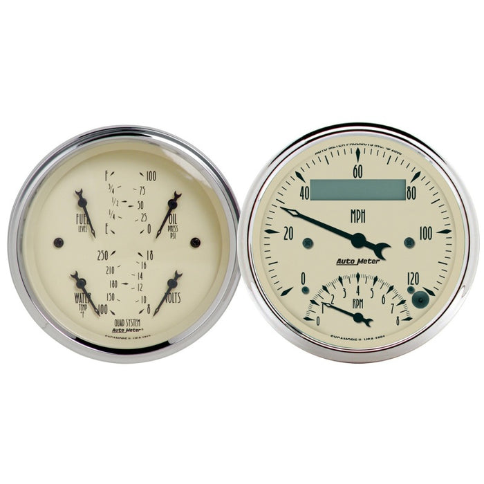 Autometer ATM1820 3-3/8in A/B Quad/Speedo/Tach Combo