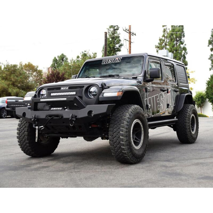 Westin 59-80125 18-20 Jeep Wrangler WJ2 Full Width Front Bumper w/LED Light Bar Mount Textured Black