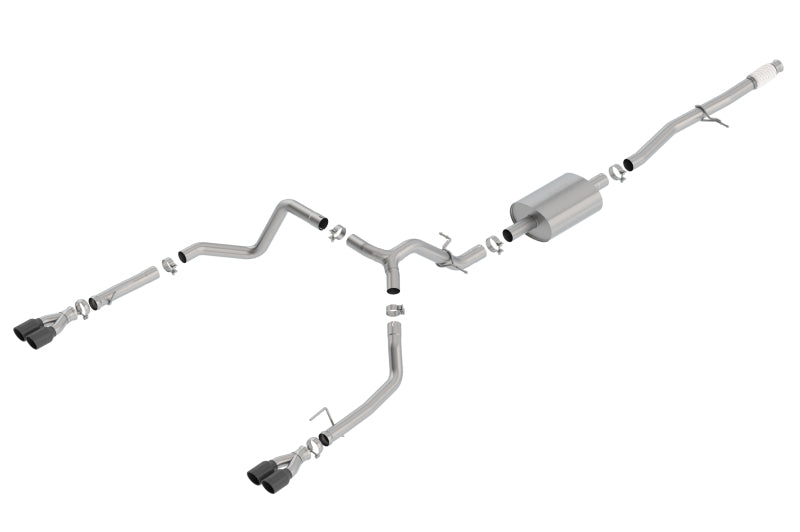 Borla 140770BC 2019 Chevy Silverado 1500 5.3L V8 CC SB 147.4in WB S-Type Cat-Back w/ Quad BC Round Tips