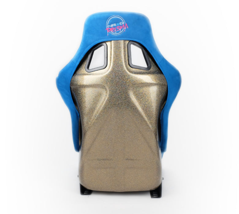 NRG FRP-302BL-ULTRA FRP Bucket Seat ULTRA Edition - Large (Blue Alcantara/Gold Glitter Back)