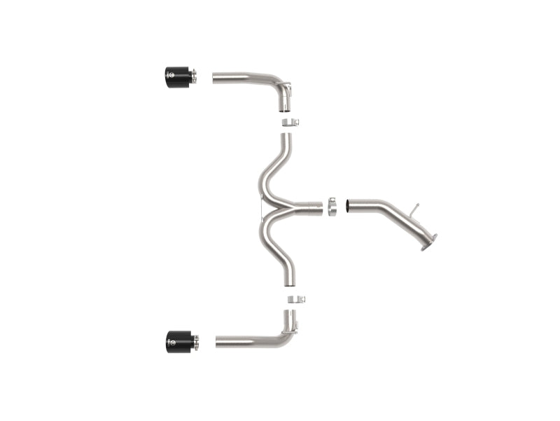 aFe 49-37037-B 20-21 Kia Forte GT 1.6L 3in-2.5in 304 Stainless Steel Axle-Back Exhaust w/ Black Tips