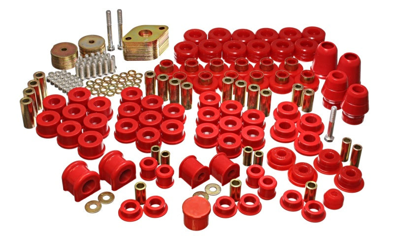 Energy Suspension 2.18108R 07-11 Jeep JK 4dr Red Hyper-Flex Master Bushing Set