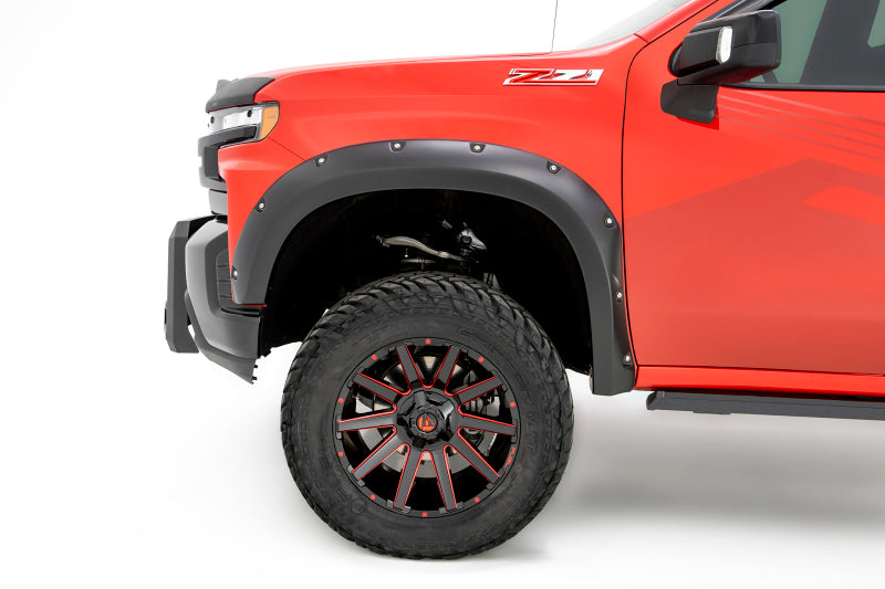 Bushwacker 40927-02 19-21 Chevrolet Silverado 1500 Pocket Style Flares 4pc - Black