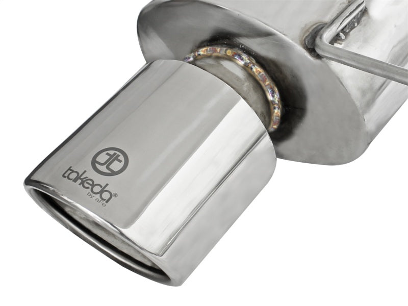 aFe 49-36612 Takeda Exhaust 2.25in to 2in Dia 304SS Cat-Back w/Polished Tips 08-12 Honda Accord Coupe V6 3.5L