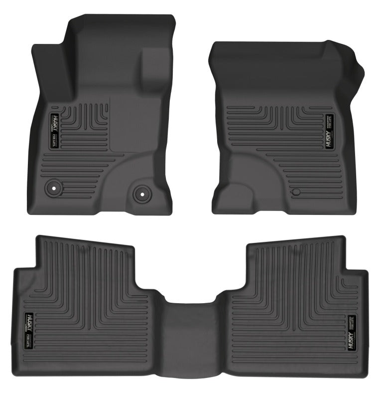 Husky Liners 95051 2022 Ford Maverick(No Fit Hybrid) Weatherbeater Front & 2nd Seat Floor Liners - Black