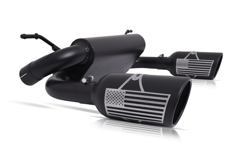 Gibson 70-0001 07-17 Jeep Wrangler JK X 3.8L 2.5in Patriot Series Axle-Back Dual Split Exhaust - Blk Ceramic