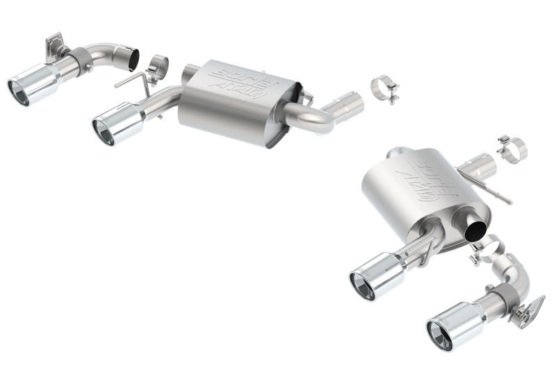 Borla 11925 16 Chevy Camaro SS 6.2L w/ Dual NPP Atak Quad RD RL Tips Dual Exit Rear Section Exhaust