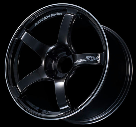 Advan YAD7F40ABGR TC4 17x7.5 +40 4-100 Black Gunmetallic & Ring Wheel