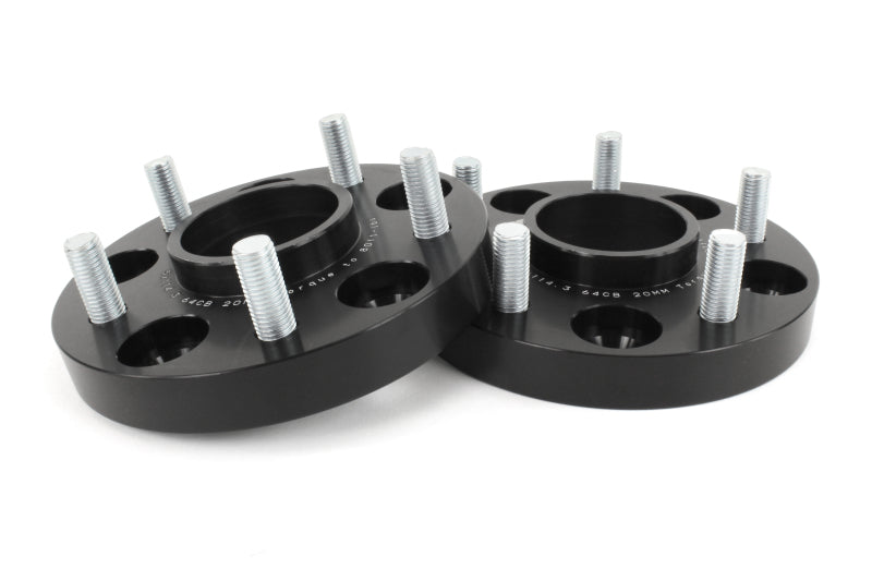 Perrin Performance PHP-WHL-020BK PERRIN 17-21 Honda Civic Si / 22-26 Acura Integra 64.1mm 5x114.3 Wheel Spacers 20mm - Pair