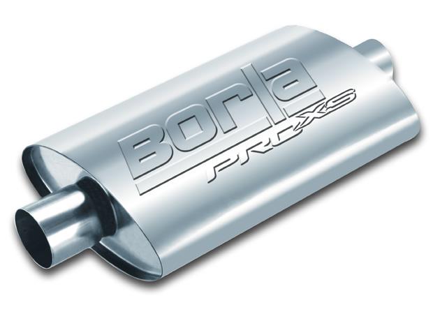 Borla 400487 Universal Center/Dual Oval 3in In / 2.5in Out 19in x 4in x 9.5in Notched PRO-XS Muffler